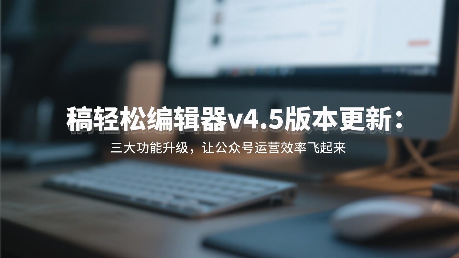 稿轻松编辑器v4.5版本更新：三大功能升级，让公众号运营效率飞起来