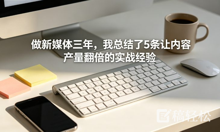 做新媒体三年，我总结了5条让内容产量翻倍的实战经验