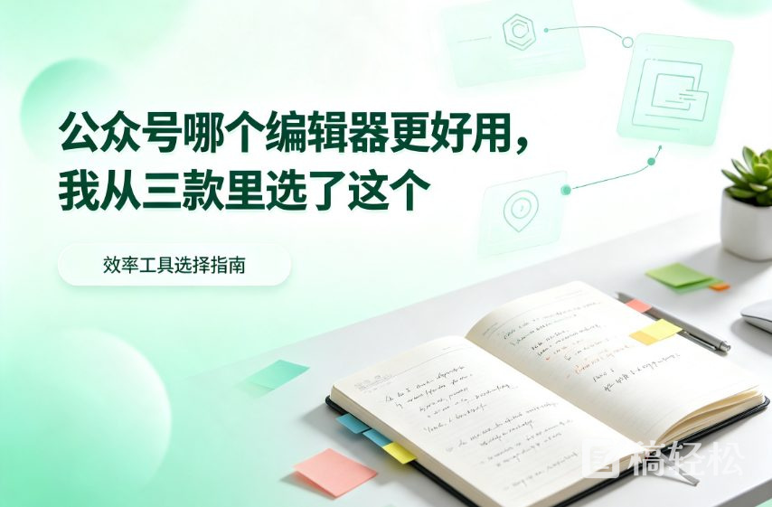 公众号哪个编辑器更好用，我从三款里选了这个