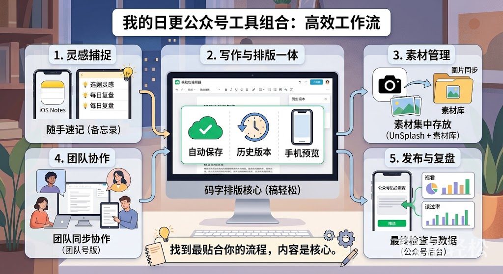 公众号日更需要哪些工具？我用了一年多，留下这四款最顺手的组合