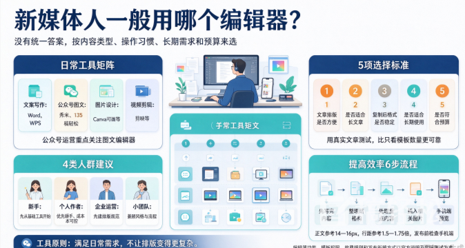 新媒体人用哪个编辑器？新媒体人日常都需要哪些编辑工具？